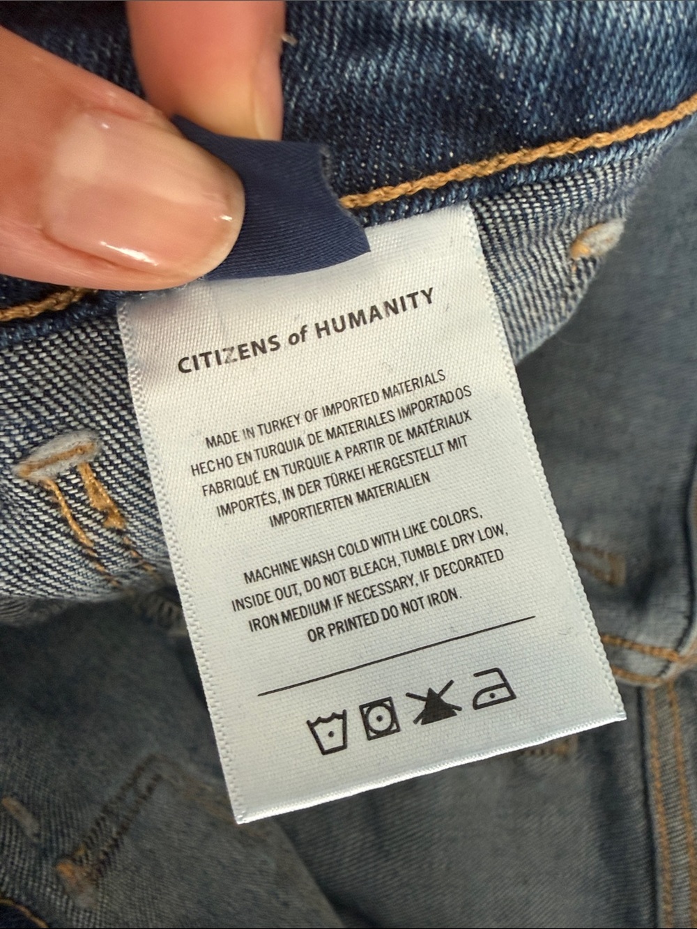 Citizens Of Humanity Issy Wide Leg Jeans in Deep Blue Wash Denim - Picture 7 of 9